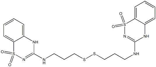 3,3'-[Dithiobis(3,1-propanediyl)bis(imino)]bis[4H-1,2,4-benzothiadiazine 1,1-dioxide] Structure