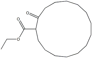 2-Oxocyclopentadecanecarboxylic acid ethyl ester Structure
