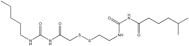 1-(5-Methylhexanoyl)-3-[2-[[(3-pentylureido)carbonylmethyl]dithio]ethyl]urea Structure