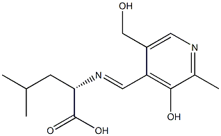 N-[[3-Hydroxy-5-(hydroxymethyl)-2-methylpyridin-4-yl]methylene]-L-leucine 구조식 이미지