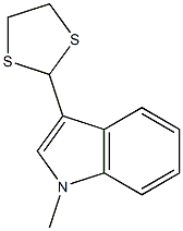 1-Methyl-3-(1,3-dithiolan-2-yl)-1H-indole 구조식 이미지