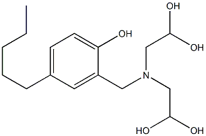 2-[Bis(2,2-dihydroxyethyl)aminomethyl]-4-pentylphenol Structure