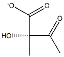(S)-2-Hydroxy-2-methyl-3-oxobutyric acid anion Structure