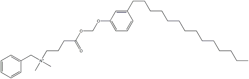 N,N-Dimethyl-N-benzyl-N-[3-[[(3-tetradecylphenyloxy)methyl]oxycarbonyl]propyl]aminium Structure