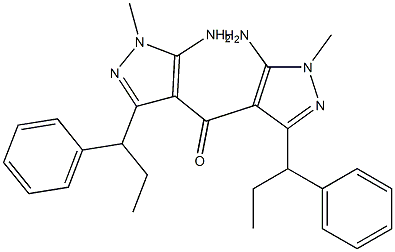 Phenyl(5-amino-1-methyl-3-propyl-1H-pyrazol-4-yl) ketone 구조식 이미지