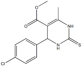 6-Methyl-4-(4-chlorophenyl)-2-thioxo-1,2,3,4-tetrahydropyrimidine-5-carboxylic acid methyl ester 구조식 이미지