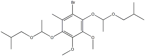 1-Bromo-2,5-bis[1-(isobutoxy)ethoxy]-3,4-dimethoxy-6-methylbenzene 구조식 이미지