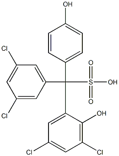 (3,5-Dichlorophenyl)(3,5-dichloro-2-hydroxyphenyl)(4-hydroxyphenyl)methanesulfonic acid Structure