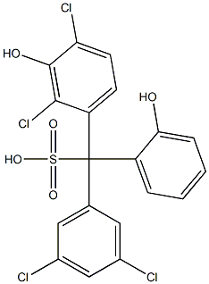 (3,5-Dichlorophenyl)(2,4-dichloro-3-hydroxyphenyl)(2-hydroxyphenyl)methanesulfonic acid Structure