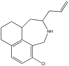 5-Chloro-2-allyl-1,2,3,4,8,9,10,10a-octahydronaphth[1,8-cd]azepine 구조식 이미지