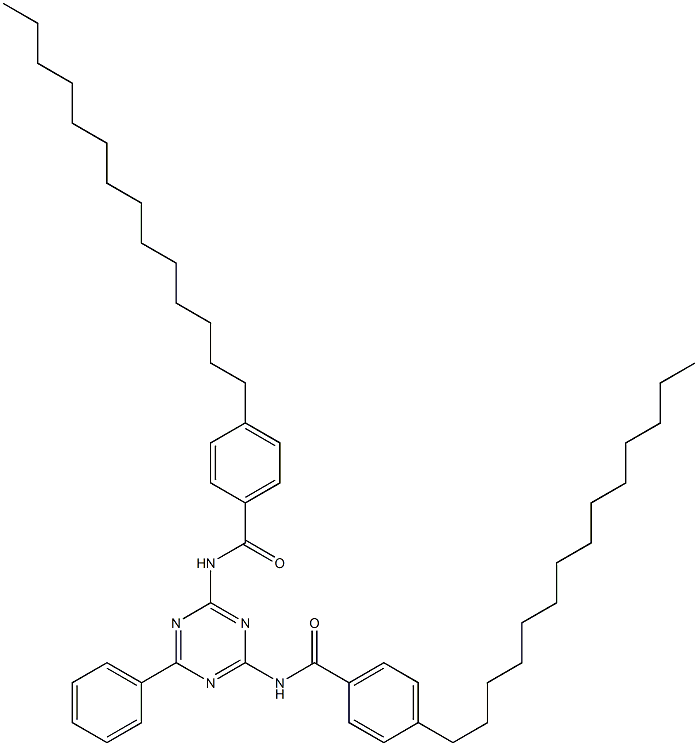 N,N'-(6-Phenyl-1,3,5-triazine-2,4-diyl)bis(4-tetradecylbenzamide) Structure