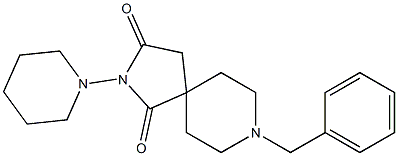 8-Benzyl-2-piperidino-2,8-diazaspiro[4.5]decane-1,3-dione 구조식 이미지