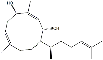 (1E,4S,5E,7R,8S)-1,5-Dimethyl-8-[(1R)-1,5-dimethyl-4-hexenyl]-1,5-cyclodecadiene-4,7-diol 구조식 이미지