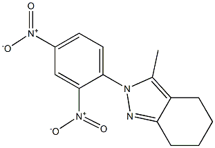 2-(2,4-Dinitrophenyl)-4,5,6,7-tetrahydro-3-methyl-2H-indazole 구조식 이미지