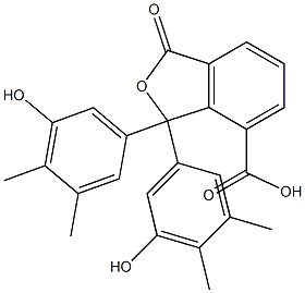 1,3-Dihydro-1,1-bis(5-hydroxy-3,4-dimethylphenyl)-3-oxoisobenzofuran-7-carboxylic acid Structure