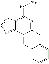 1-Benzyl-2-methyl-4-hydrazino-1H-pyrrolo[2,3-d]pyrimidine Structure