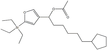 Acetic acid 1-[5-(triethylsilyl)-3-furyl]-6-cyclopentylhexyl ester 구조식 이미지