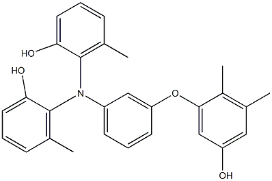 N,N-Bis(2-hydroxy-6-methylphenyl)-3-(5-hydroxy-2,3-dimethylphenoxy)benzenamine 구조식 이미지