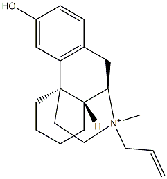 3-Hydroxy-17-allyl-17-methylmorphinan-17-ium Structure