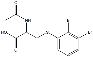 2-Acetylamino-3-(2,3-dibromophenylthio)propionic acid Structure