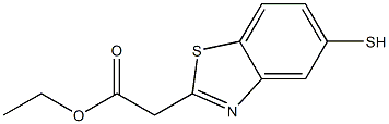 5-Mercaptobenzothiazole-2-acetic acid ethyl ester 구조식 이미지