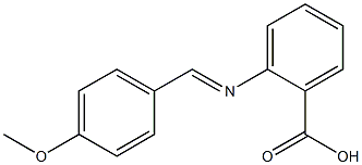 2-(4-Methoxybenzylideneamino)benzoic acid 구조식 이미지