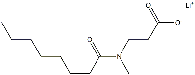 3-(N-Methyl-N-octanoylamino)propionic acid lithium salt Structure