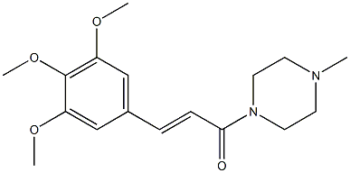 1-Methyl-4-[2-(3,4,5-trimethoxyphenyl)ethenylcarbonyl]piperazine 구조식 이미지