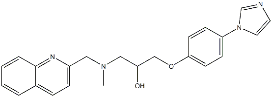 2-[4-(1H-Imidazol-1-yl)phenoxy]-1-[[N-(2-quinolinylmethyl)methylamino]methyl]ethanol 구조식 이미지