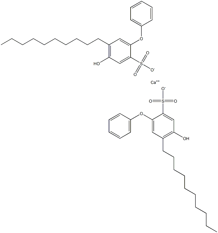 Bis(4-hydroxy-5-decyl[oxybisbenzene]-2-sulfonic acid)calcium salt Structure