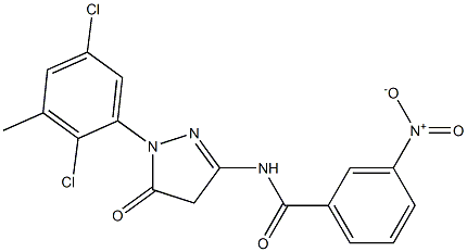 1-(2,5-Dichloro-3-methylphenyl)-3-(3-nitrobenzoylamino)-5(4H)-pyrazolone Structure