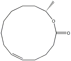 (5Z,13S)-13-Hydroxy-5-tetradecenoic acid lactone Structure
