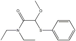 2-(Phenylthio)-2-methoxy-N,N-diethylacetamide 구조식 이미지