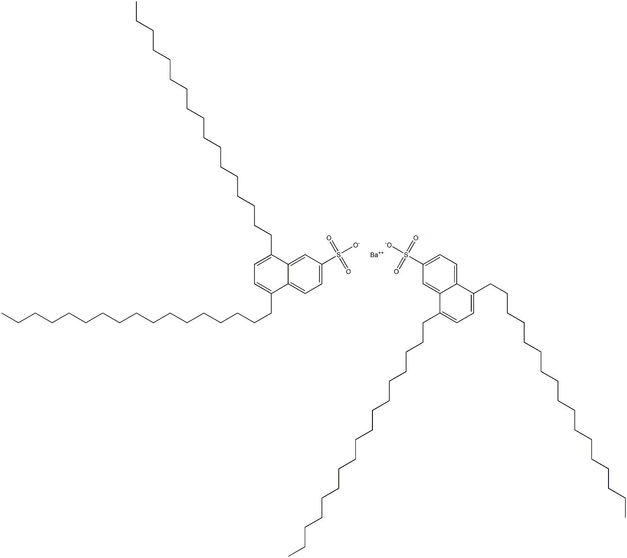 Bis(5,8-diheptadecyl-2-naphthalenesulfonic acid)barium salt 구조식 이미지