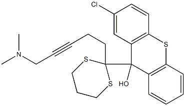 2-Chloro-9-[2-[5-dimethylamino-3-pentynyl]-1,3-dithian-2-yl]-9H-thioxanthen-9-ol Structure