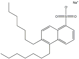 5,6-Diheptyl-1-naphthalenesulfonic acid sodium salt Structure