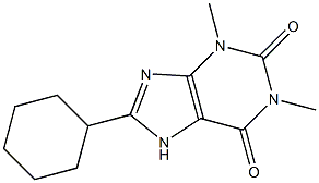 8-Cyclohexyl-1,3-dimethylxanthine 구조식 이미지