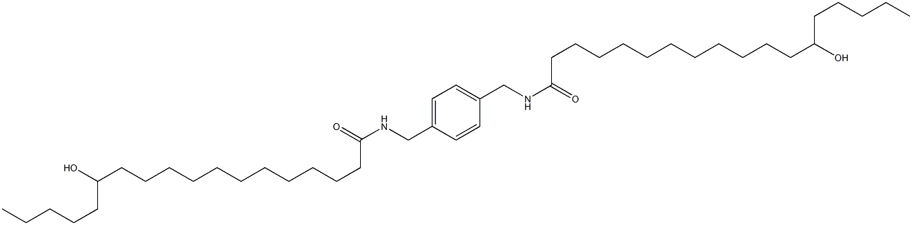 N,N'-(1,4-Phenylenebismethylene)bis(13-hydroxystearamide) 구조식 이미지