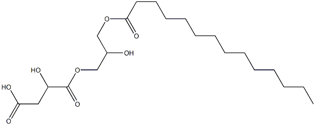 D-Malic acid hydrogen 1-(2-hydroxy-3-tetradecanoyloxypropyl) ester 구조식 이미지