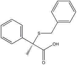 [R,(-)]-2-(Benzylthio)-2-phenylpropionic acid Structure