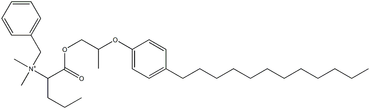 N,N-Dimethyl-N-benzyl-N-[1-[[2-(4-dodecylphenyloxy)propyl]oxycarbonyl]butyl]aminium Structure