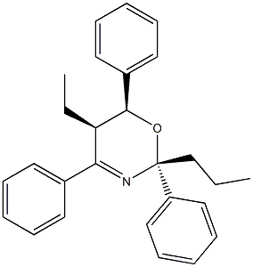 (2R,5R,6S)-5-Ethyl-2,4,6-triphenyl-2-propyl-5,6-dihydro-2H-1,3-oxazine 구조식 이미지