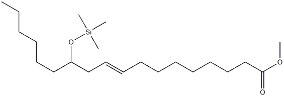 12-(Trimethylsiloxy)-9-octadecenoic acid methyl ester Structure