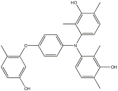 N,N-Bis(3-hydroxy-2,4-dimethylphenyl)-4-(3-hydroxy-6-methylphenoxy)benzenamine 구조식 이미지