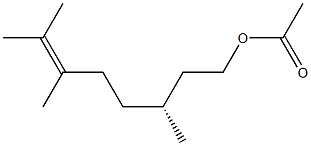 [R,(+)]-3,6,7-Trimethyl-6-octene-1-ol acetate Structure