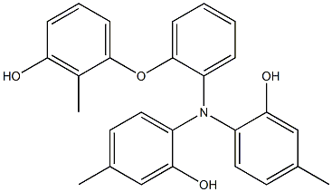 N,N-Bis(2-hydroxy-4-methylphenyl)-2-(3-hydroxy-2-methylphenoxy)benzenamine Structure