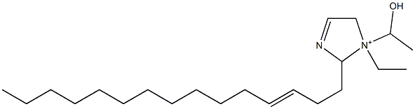 1-Ethyl-1-(1-hydroxyethyl)-2-(3-pentadecenyl)-3-imidazoline-1-ium 구조식 이미지