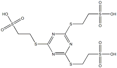 2,2',2''-[1,3,5-Triazine-2,4,6-triyltris(thio)]tris[ethanesulfonic acid] Structure