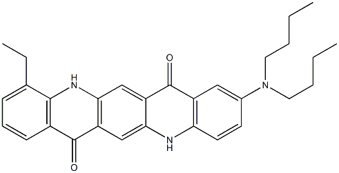 2-(Dibutylamino)-11-ethyl-5,12-dihydroquino[2,3-b]acridine-7,14-dione Structure