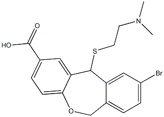 9-Bromo-11-[[2-(dimethylamino)ethyl]thio]-6,11-dihydrodibenz[b,e]oxepin-2-carboxylic acid Structure